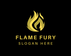 Heat Fire Flame logo design