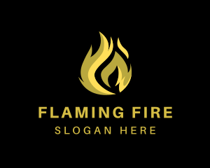 Heat Fire Flame logo design