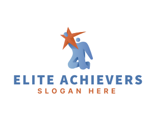 Person Leader Achievement logo design