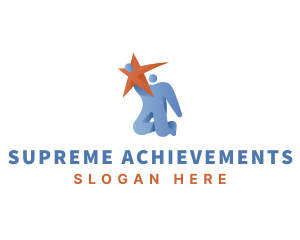 Person Leader Achievement logo design