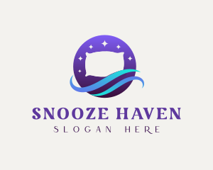 Night Pillow Wave logo design