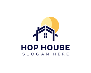 Residential Roofing House logo design