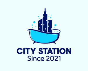 Bathtub City Wash logo design