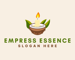 Coconut Spa Candle logo design