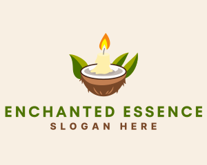 Coconut Spa Candle logo design