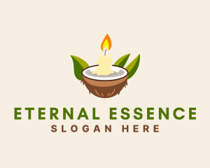 Coconut Spa Candle logo design