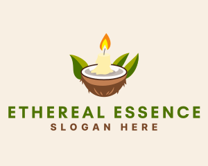 Coconut Spa Candle logo design