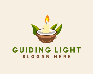 Coconut Spa Candle logo design