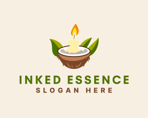 Coconut Spa Candle logo design