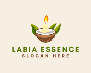 Coconut Spa Candle logo design