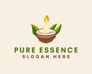 Coconut Spa Candle logo design