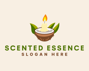 Coconut Spa Candle logo design