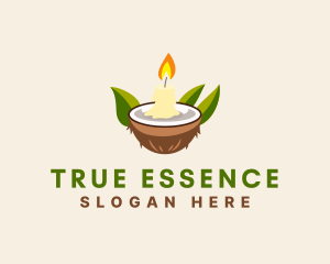 Coconut Spa Candle logo design