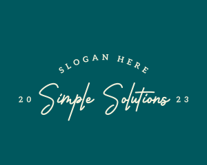 Simple Script Business logo design