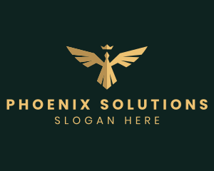 Deluxe Phoenix Crown logo design