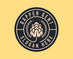 Beer Hops Wreath Distillery  Logo