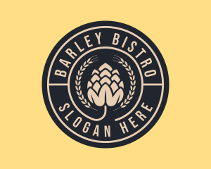 Beer Hops Wreath Distillery  logo