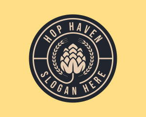 Beer Hops Wreath Distillery  logo
