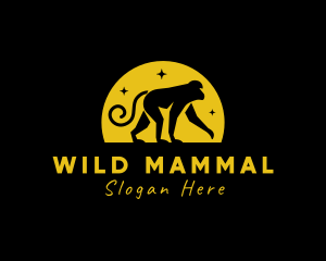 Moon Wild Monkey logo design