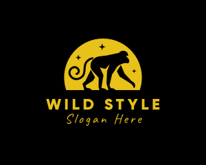 Moon Wild Monkey logo design