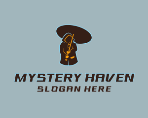 Mysterious Umbrella Man logo design