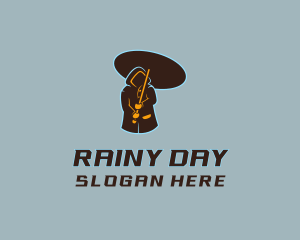 Mysterious Umbrella Man logo design