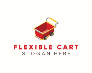 3D Wheel Cart  logo design