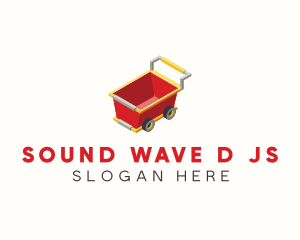 3D Wheel Cart  logo design