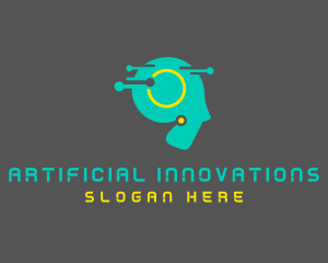 Artificial Intelligence Head logo design