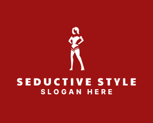 Sexy Lingerie Lady logo design