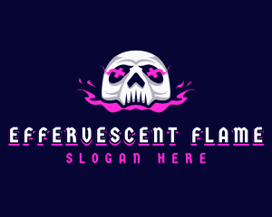 Skull Death Flame logo design