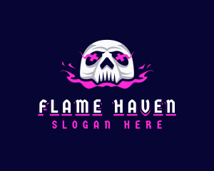 Skull Death Flame logo