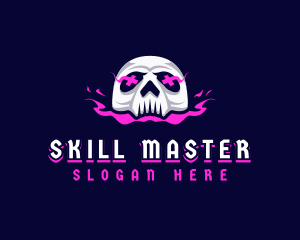 Skull Death Flame logo design