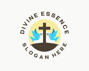 Dove Cross Religion logo design