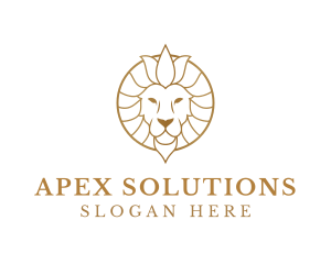 Golden Elegant Lion logo design