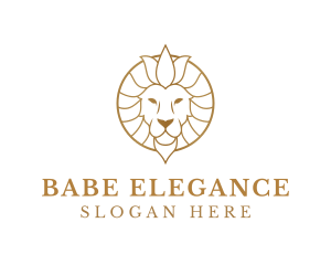 Golden Elegant Lion logo design