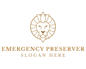 Golden Elegant Lion logo design