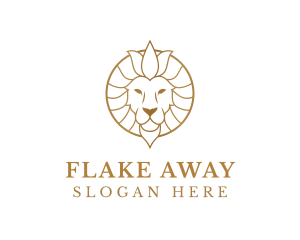 Golden Elegant Lion logo design