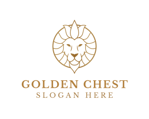 Golden Elegant Lion logo design