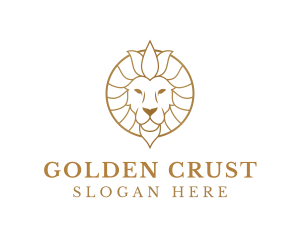 Golden Elegant Lion logo design