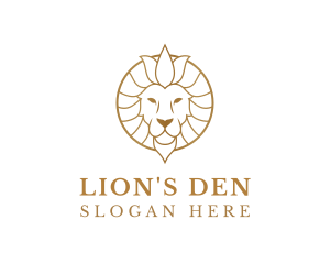 Golden Elegant Lion logo