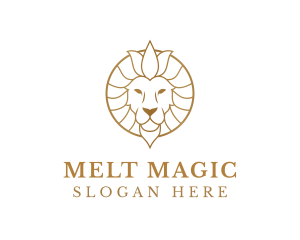 Golden Elegant Lion logo design