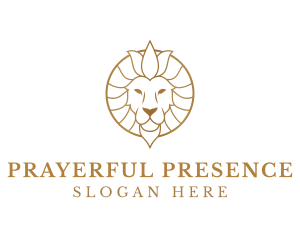 Golden Elegant Lion logo design