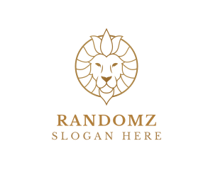 Golden Elegant Lion logo design