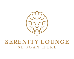 Golden Elegant Lion logo design