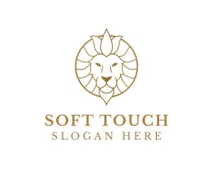 Golden Elegant Lion logo design