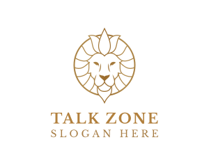 Golden Elegant Lion logo design