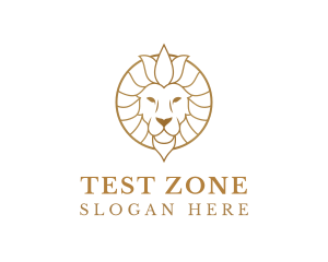 Golden Elegant Lion logo design