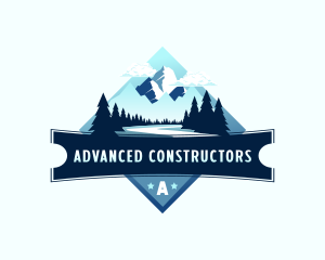 Scenery Mountain Outdoor logo design