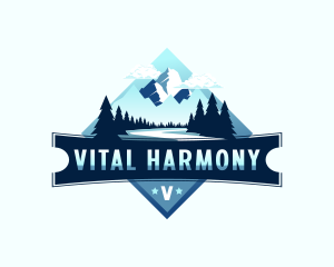 Scenery Mountain Outdoor logo design